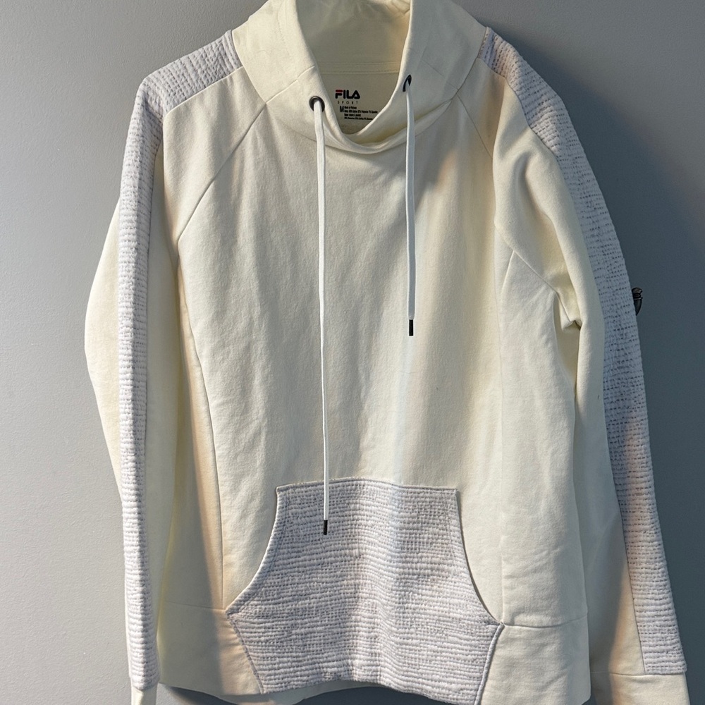 Fila Cream and Gray Hoodie